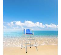 Sillas para socorristas 120 150 180 CM De Altura Silla De Socorrista Con Ganchos Y Orificios Para Sombrilla, Silla De Socorrista Independiente Inoxidable, Equipo De Socorrista Para Parques Acuáticos Y