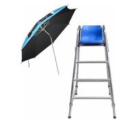 Sillas para Socorristas, Silla Salvavidas Alta con sombrillas, Asiento de Acero Inoxidable for observación de árbitros en Piscinas, Parques acuáticos y Playas.(150cm/59.1inch/4.9ft)