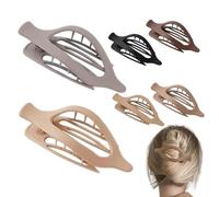 Sillas pinzas de garras planas, pinzas para el pelo planas, diseño vintage francés Side Slide Hairpin - Garras de pelo planas retro de alta tenencia, 6 piezas, accesorios para el cabello, pinzas para