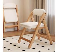 Sillas Plegables Acolchadas con Cojín - Cómodas Sillas de Comedor Plegables de Madera, Ahorran Espacio, Simples y Elegantes para Comedor, Sala de Estar, Estudio,Blanca,3 Piece Set