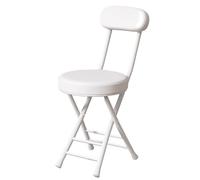 Sillas plegables acolchadas ligeras con respaldo, asiento fácil de plegar para balcón, baño, oficina, camping y mostrador, taburete plegable versátil y portátil