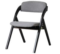Sillas plegables apilables de madera con asientos acolchados, fundas extraíbles, sillas de comedor extra para cocina, oficina, boda, fiesta, picnic, montadas, color gris B