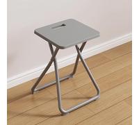 Sillas Plegables con Asa Baratas De Diseño Cuadrada, Plegable para Un Almacenamiento Fácil, Adecuado para Salón, Balcón, Dormitorio Y Más(Gray)