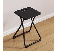 Sillas Plegables con Asa Baratas De Diseño Cuadrada, Plegable para Un Almacenamiento Fácil, Adecuado para Salón, Balcón, Dormitorio Y Más(Black)