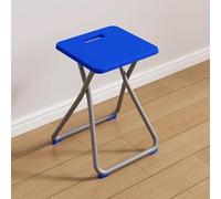 Sillas Plegables con Asa Baratas De Diseño Cuadrada, Plegable para Un Almacenamiento Fácil, Adecuado para Salón, Balcón, Dormitorio Y Más(Blue)