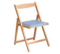 Sillas plegables con marco de madera con cojín acolchado de tela, respaldo ergonómico, sillas plegables cómodas y resistentes para el hogar, oficina, fiesta, estilos 3