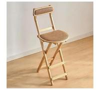 Sillas Plegables con Paneles de Madera Maciza Gruesa Tejido de Ratán Cojines Y Respaldos Rellenos de Espuma Taburete Plegable Bordes Lisos Estructura Portante en Forma de X Grosor Plegado 9 Cm