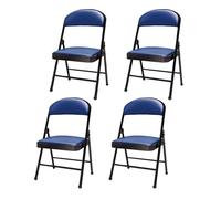 Sillas plegables con respaldo y asiento acolchado, alta capacidad de carga, apilables para ahorrar espacio, patas antideslizantes para mayor estabilidad, adecuadas para eventos en interiores y