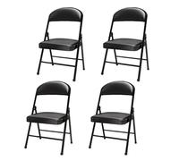 Sillas plegables con respaldo y asiento acolchado, alta capacidad de carga, apilables para ahorrar espacio, patas antideslizantes para mayor estabilidad, adecuadas para eventos en interiores y