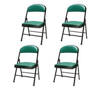 Sillas plegables con respaldo y asiento acolchado, alta capacidad de carga, apilables para ahorrar espacio, patas antideslizantes para mayor estabilidad, adecuadas para eventos en interiores y
