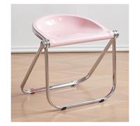 Sillas plegables de acrílico transparente, modernas, apilables, ergonómicas, sillas de comedor y acento para eventos de oficina en casa, taburetes transparentes en color blanco