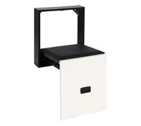 Sillas plegables de pared taburete para cambiar zapatos máx. 150kg para el armario de zapatos de entrada, pared de entrada, hospitales, casas de retiro, 35.5x36.5cm (Negro&Blanco)