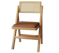 Sillas plegables modernas de ratán con asientos acolchados, diseño plegable que ahorra espacio para cocina, sala de estar y balcón