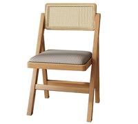 Sillas plegables modernas de ratán con asientos acolchados, diseño plegable que ahorra espacio para cocina, sala de estar y balcón