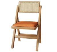 Sillas plegables modernas de ratán con asientos acolchados, diseño plegable que ahorra espacio para cocina, sala de estar y balcón