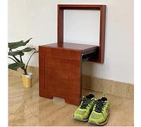 Sillas plegables montadas en la pared, cambio de calzado de silla de pared de madera sólida, se puede almacenar sin ocupar espacio de escena aplicable Sala de estar - dormitorio - pasillo - baño, etc.