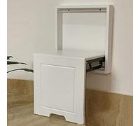 Sillas plegables montadas en la pared, de madera maciza, con diseño de zapatero, ahorro de espacio, para sala de estar, dormitorio, pasillo, baño, piel elegante y funcional para el hogar