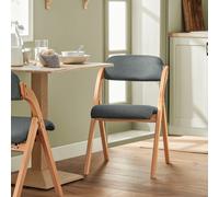 Sillas plegables SoBuy FST92, sillas de cocina con asiento y respaldo tapizados, juego de comedor, sillas para invitados Gris claro