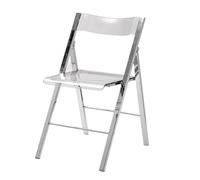 Sillas plegables transparentes, cómodas sillas de comedor de plástico con diseño que ahorra espacio para uso en interiores y exteriores, ideales para reuniones, bodas y salas de espera