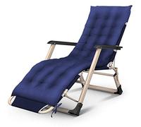 Sillas reclinables de jardín, plegamiento al aire libre y tumbona reclinable con almohada para la cabeza y cojín hecho de marco de acero para patio, conservatorio, jardín o tumba (gris) (B Aqiong