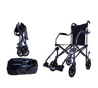 Sillas Ruedas Transporte Plegables para Silla de ruedas con motor,Dispositivo de movilidad ligero para usuarios de edad avanzada, discapacitados y minusválidos, Silla de ruedas portátil de viaje en tr