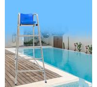 Sillas Salvavidas para Piscina de Acero Inoxidable 304, sillas de Cubierta Resistentes con Gancho, sillas Salvavidas para Piscina, Silla de observación Salvavidas Desmontable(1.8m)