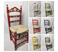 Sillas y Mesas Peña Silla Modelo Feria Decoración y Asiento Hechos a Mano de Forma Artesanal. Asiento 40x35cm Altura al Asiento 43cm Respaldo 88cm