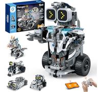 Sillbird Technic Robot Transformable Controlado para Niños, 5 en 1 Dragón/Robot/Motocicleta Juguetes de Construcción con Programación, Ideas de Regalos para Niños de 8 a 12 + Años (646 Piezas)