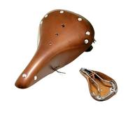 Sillin Bicicleta Carretera Sillín de Bicicleta Vintage Piel Vaca Pura, Asiento Deportivo Hecho a Mano, Varios Estilos Disponibles(G98-C Brown)