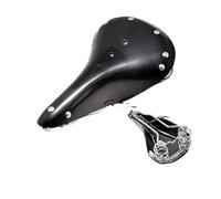 Sillin Bicicleta Carretera Sillín de Bicicleta Vintage Piel Vaca Pura, Asiento Deportivo Hecho a Mano, Varios Estilos Disponibles(G98-B Black)