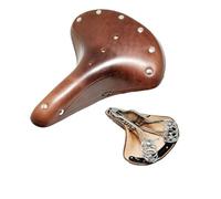 Sillin Bicicleta Carretera Sillín de Bicicleta Vintage Piel Vaca Pura, Asiento Deportivo Hecho a Mano, Varios Estilos Disponibles(G98-A Brown)