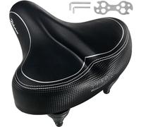 Sillín de bicicleta Bikeroo cómodo de gran tamaño, sillín de repuesto con ajuste universal para bicicleta de ejercicio y ciclismo al aire libre, sillín ancho con suspensión y acolchado para mujer y hombre