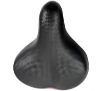 Sillín de bicicleta de cuero de 27 cm de ancho con almohadilla de cuero | Forma ergonómica, muelles de acero, reduce la vibración de la carretera, tamaño de 27 x 23 cm, soporte de viaje largo
