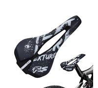 Sillín de bicicleta de montaña | Asientos de bicicleta de montaña para hombre | Cojín acolchado reflectante ergonómico impermeable transpirable para ejercicio interior Cruiser Gravel pista de
