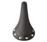 Sillín de bicicleta de piel sintética con remache fijo para asiento de bicicleta, espuma de alta densidad, cómodo reemplazo para ciclismo, verde, rosa, blanco, negro, rojo, amarillo, marrón (negro)