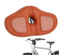 Sillín de bicicleta genérico de 32 cm - Cojín ancho impermeable, cómodo asiento de bicicleta ergonómico con acolchado grueso transpirable, sillín de repuesto para viaje, viaje, viaje, fitness y