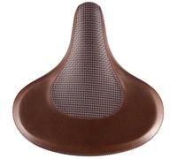 Sillín de bicicleta retro con muelle de tornillo, diseño a cuadros, color marrón