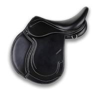 Sillín de cuero para caballo americano - Doma occidental, truco, carreras - Cuero vacuno duradero para competiciones y uso en rancho