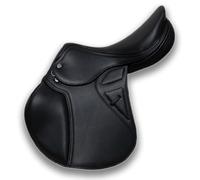 Sillín de doma de cuero para montar a caballo, sillín occidental para montar en truco y carreras, hecho de cuero vacuno duradero para competiciones y uso en rancho