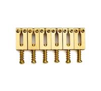 Sillín de latón, 6 unids/lote, sillines puente guitarra con parte superior plana, 10,5 MM/10,8 MM for piezas trémolo eléctrico(10.8mm Gold)