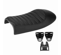 Sillín de Motocicleta, Cojín de Sillín Plano de Cuero PU Vintage Cafe Racer Refit para CG125 GN CG CB400SS (Tipo B)