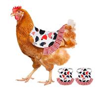 Sillín de pollo, 2 piezas de sillín de pollo, delantal de gallina, ala, protector de plumas, protección elástica, suministros para aves de corral(2#B)