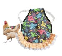 Sillín de pollo para gallinas - Chaleco elástico portátil - Trajes de gallina de corral, protector de espalda de pollo, ropa de pollo real para fijador de plumas de gallina, Atributo único, Refer to