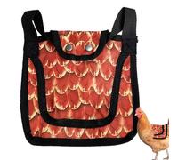 Sillín de pollo para pollos, tela Oxford 19 x 19 cm, ajustable, transpirable, protección completa de muelles, accesorios de aves de corral para cooperativas al aire libre y patio trasero, plumas