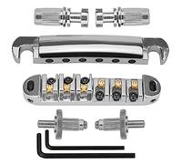 Sillín de rodillo Tune O Matic Puente de guitarra con 2 tacos para guitarra eléctrica, accesorios de piezas de guitarra, plata, negro, dorado