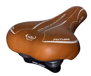 Sillín Montegrappa Future Lady 1900 con Elastomers de Bicicleta para uso City Bike Marrón Claro