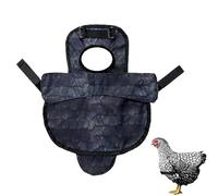 Sillines de pollo, protector de plumas de aves de corral, correas ajustables, ropa de sillín de para granja y uso al aire libre, protección de pollos, Negro, Refer to description