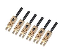 Sillines de puente de repuesto for puentes, juego de 6, accesorios de 3 alturas, Metal de alta calidad, gran oferta, útil(Gold)