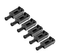 Sillines de Trémolo para Guitarra, 6 Piezas de Sillines de Trémolo de Metal para Piezas de Puente de Guitarra Eléctrica con Llave (BLACK)