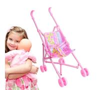 Sillita de Paseo para muñecas, Sillita De Paseo Bebe Juguete, Cochecito de Muñecas de Bebé, Juguete niñas, Juego imitación, para Jugar y pasear muñecos 18.5x30x42cm